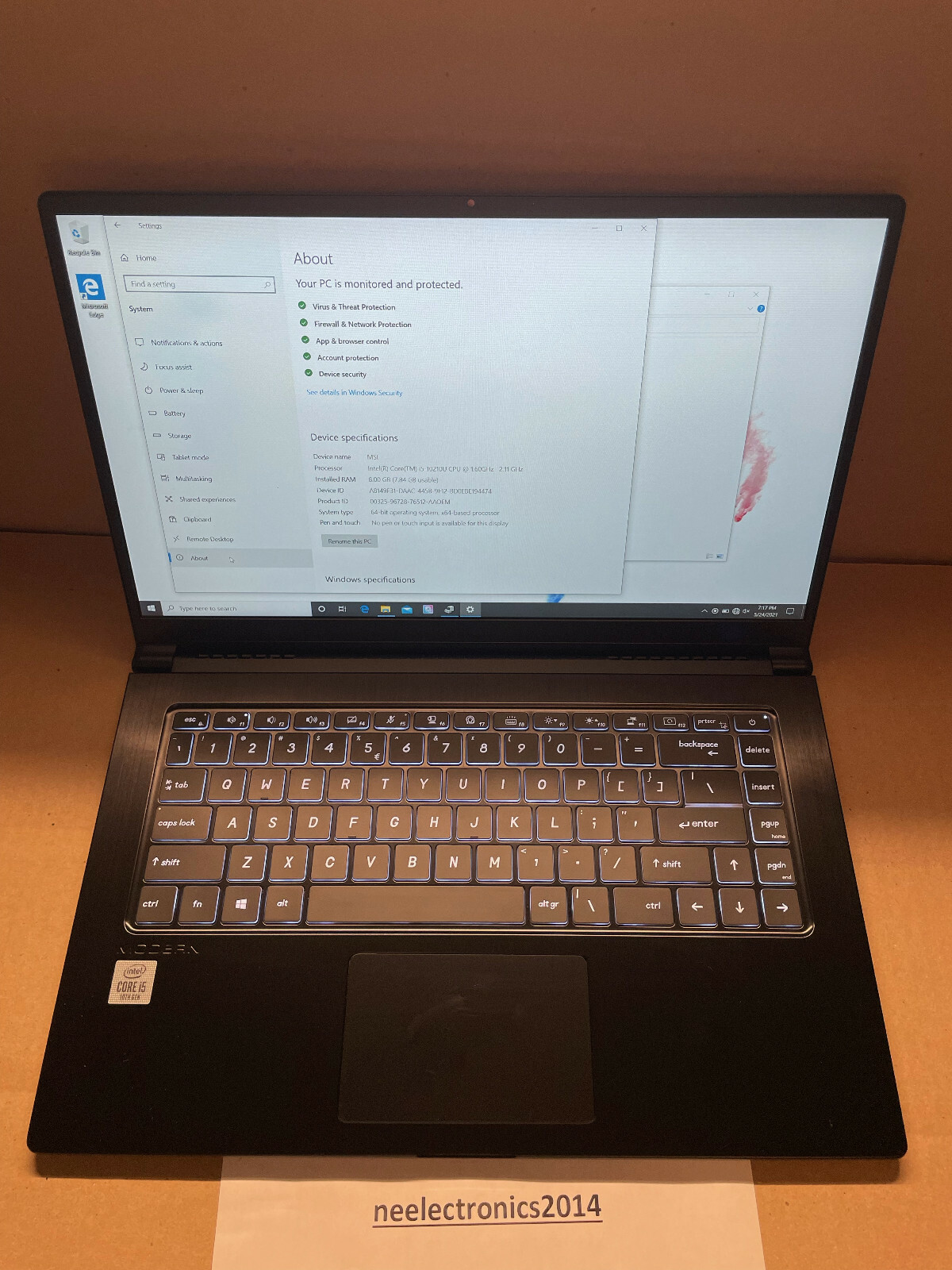 MSI Modern 15 A10M-455 15.6” Intel Core i5-10210U 1.6GHz, 8GB RAM, 512GB SSD