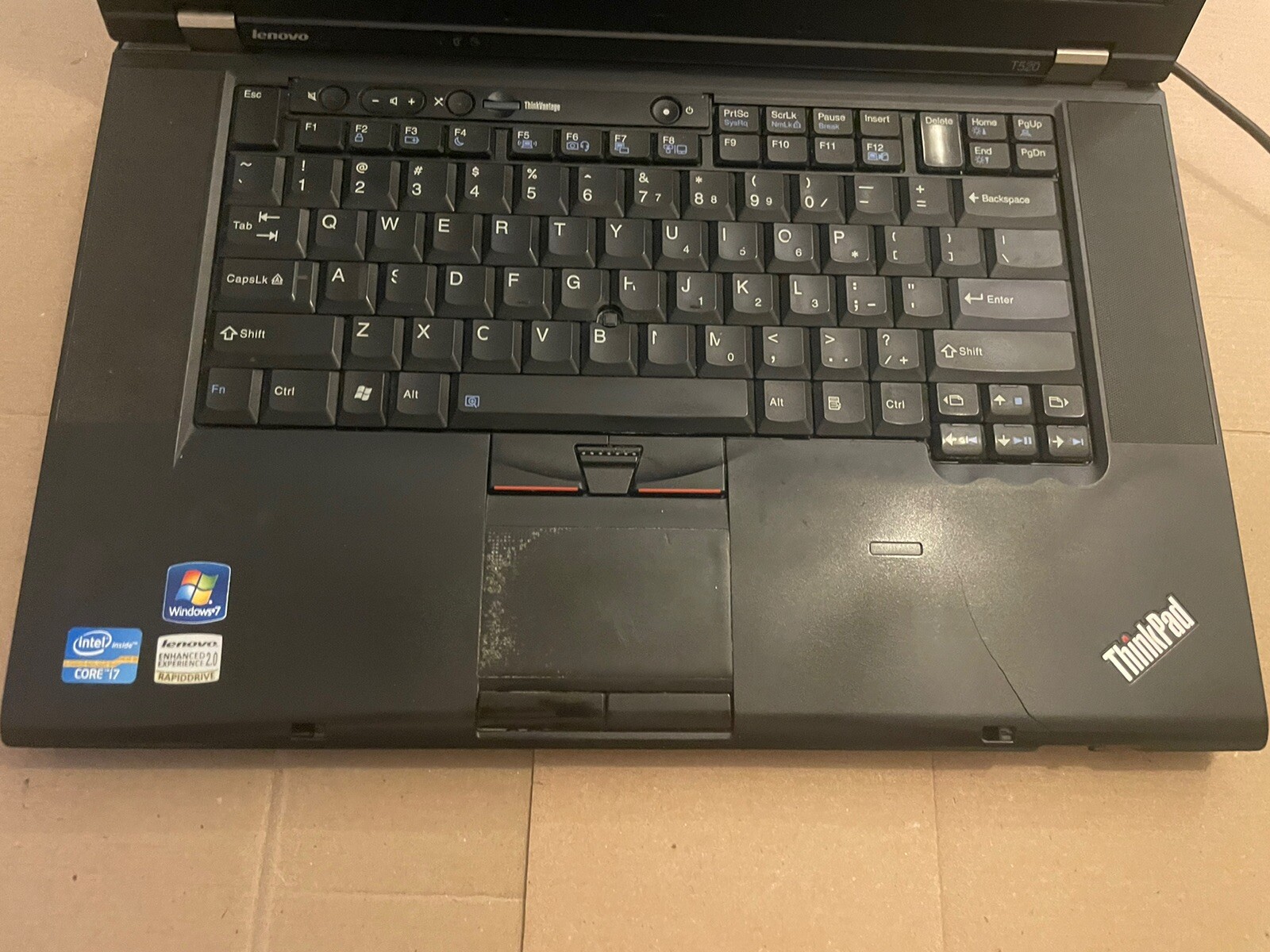 Lenovo ThinkPad T520 15.6in 2.8 GHZ 6GB RAM 60GB HDD Win 10 Pro Read Info