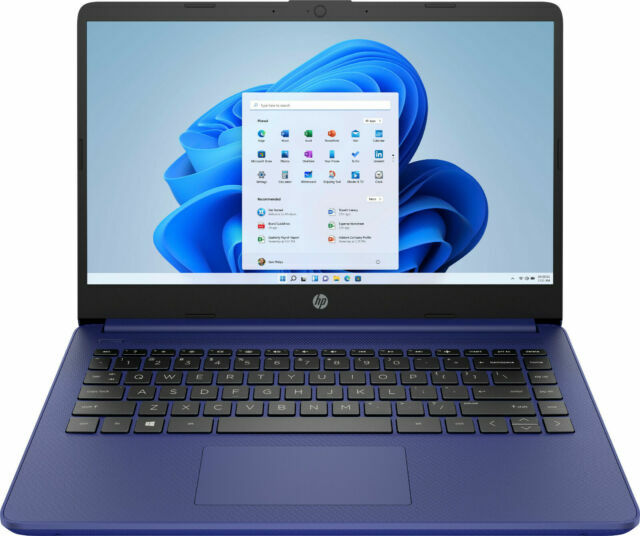 HP 14″ (64GB SSD, Intel Celeron N, 1.1 GHz, 4GB) Laptop – Indigo Blue…