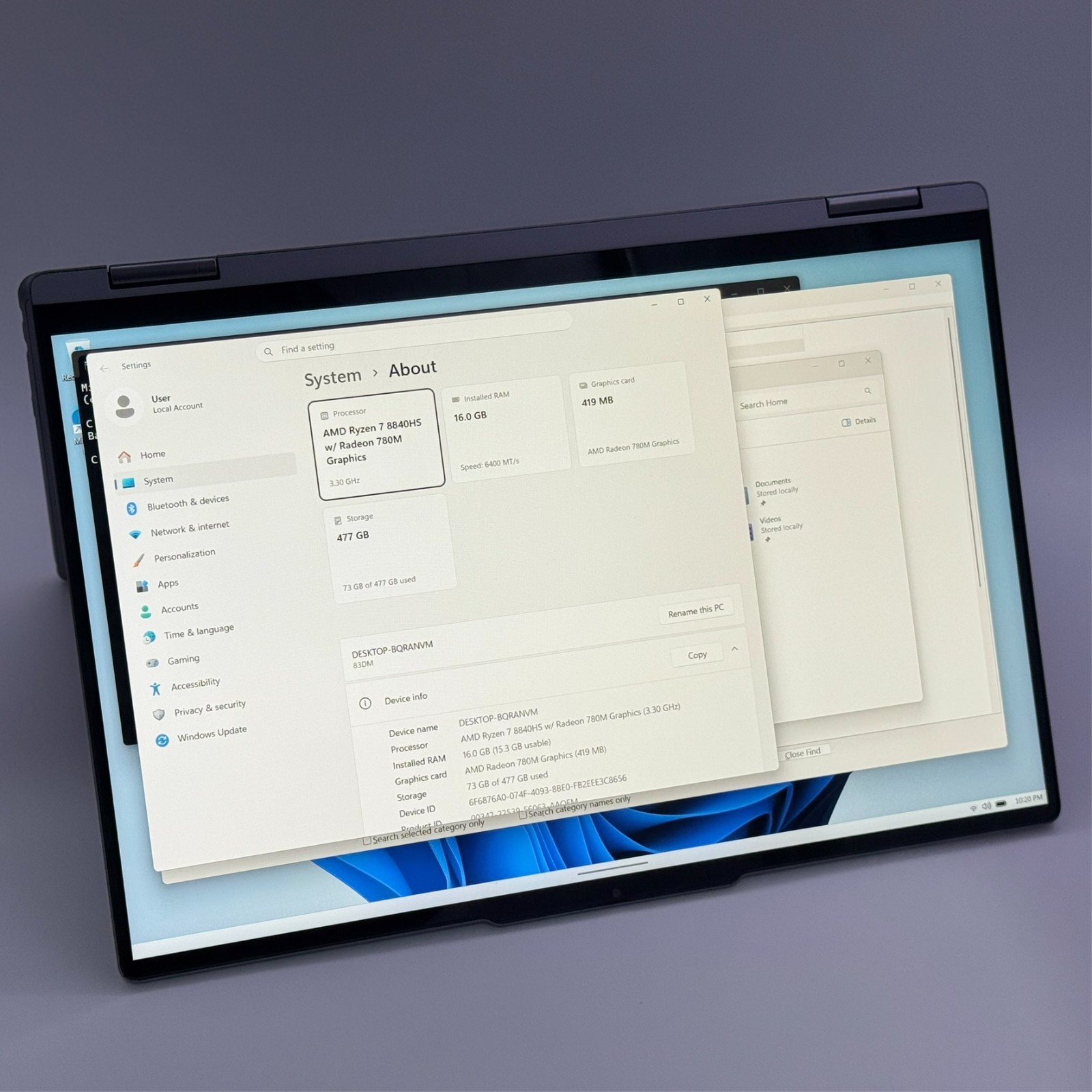 Lenovo Yoga 7 2-in-1 16″ 2K Touchscreen Ryzen 7 8840HS 16GB 512GB SSD Gray