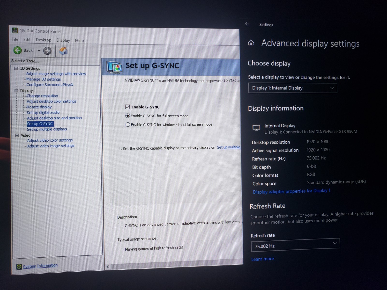 Sager Clevo P670RG 75hz Gsync i7 6820hk 16gb DDR4 GTX 980M 8GB 240gb+2tb Win10