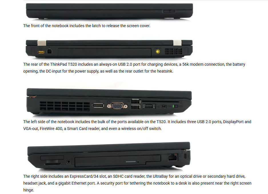 Lenovo ThinkPad T520 Quad Core i7 Extreme Ed. 3.5GHz 8GB RAM 160GB SSD Windows