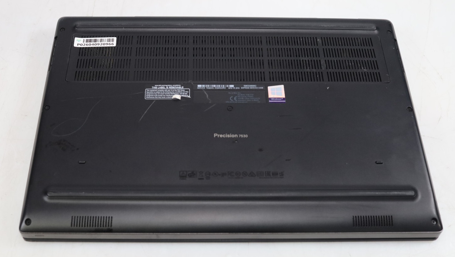 Dell Precision 7530 15.6″ Intel i5-8400H 32GB Quadro P2000 No HDD COA OS