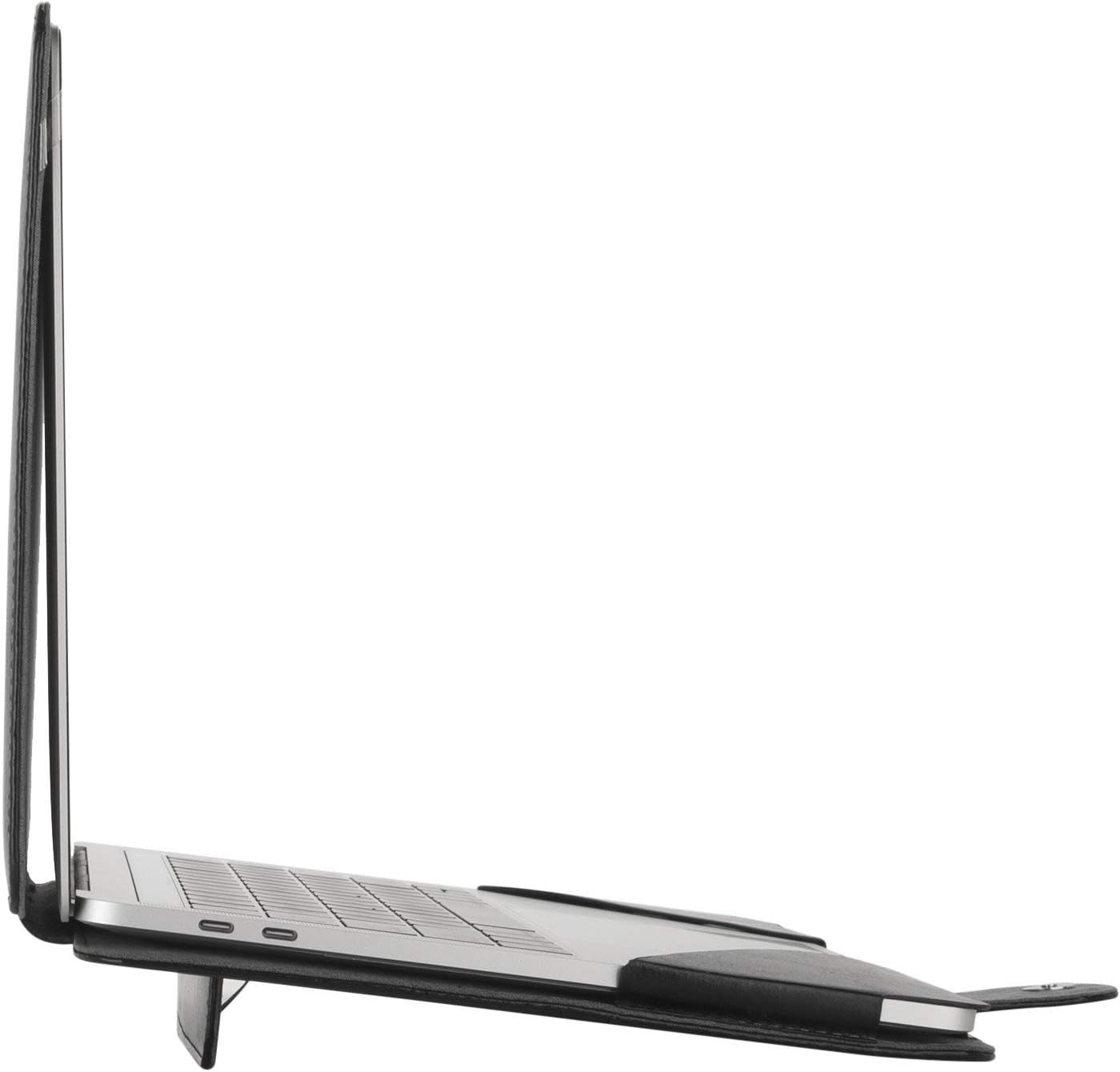 MOSISO Black PU Leather Cover for MacBook Air 13.6″ M5 M4 M3 M2 2022-2026 /Pro 1