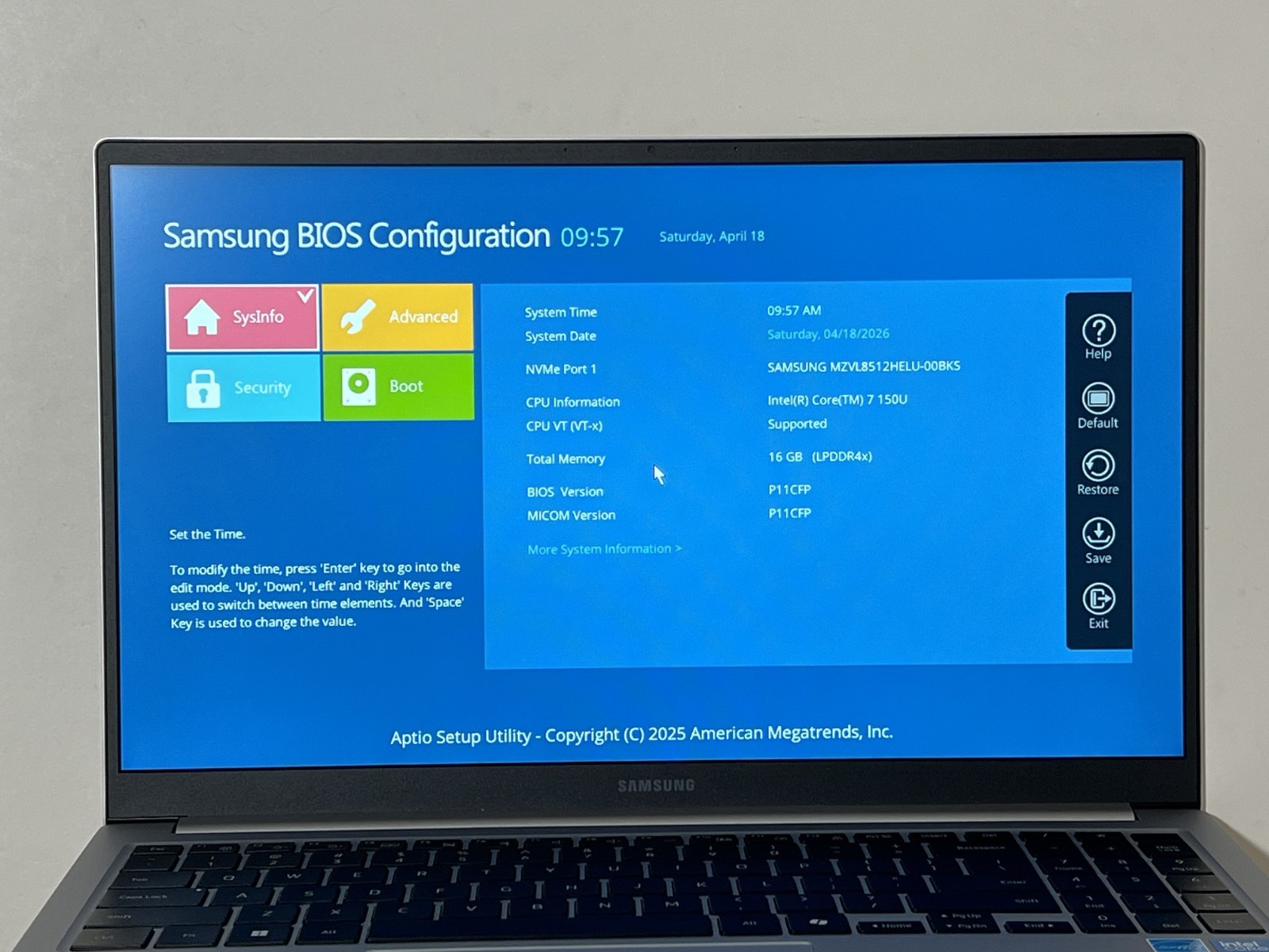 Samsung Galaxy Book4 Intel Core 7 150U 16GB 512GB SSD WIN11 NP750XGK #MWW