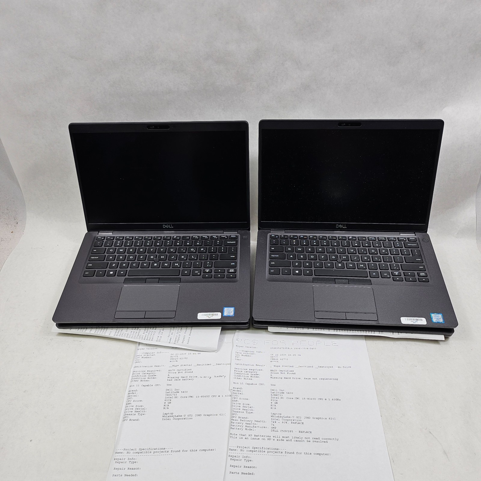 Lot of 9 Dell Latitude i5 8th / 9th Gen 5300 2-in-1 / 5400 / 5401 No SSD *Read