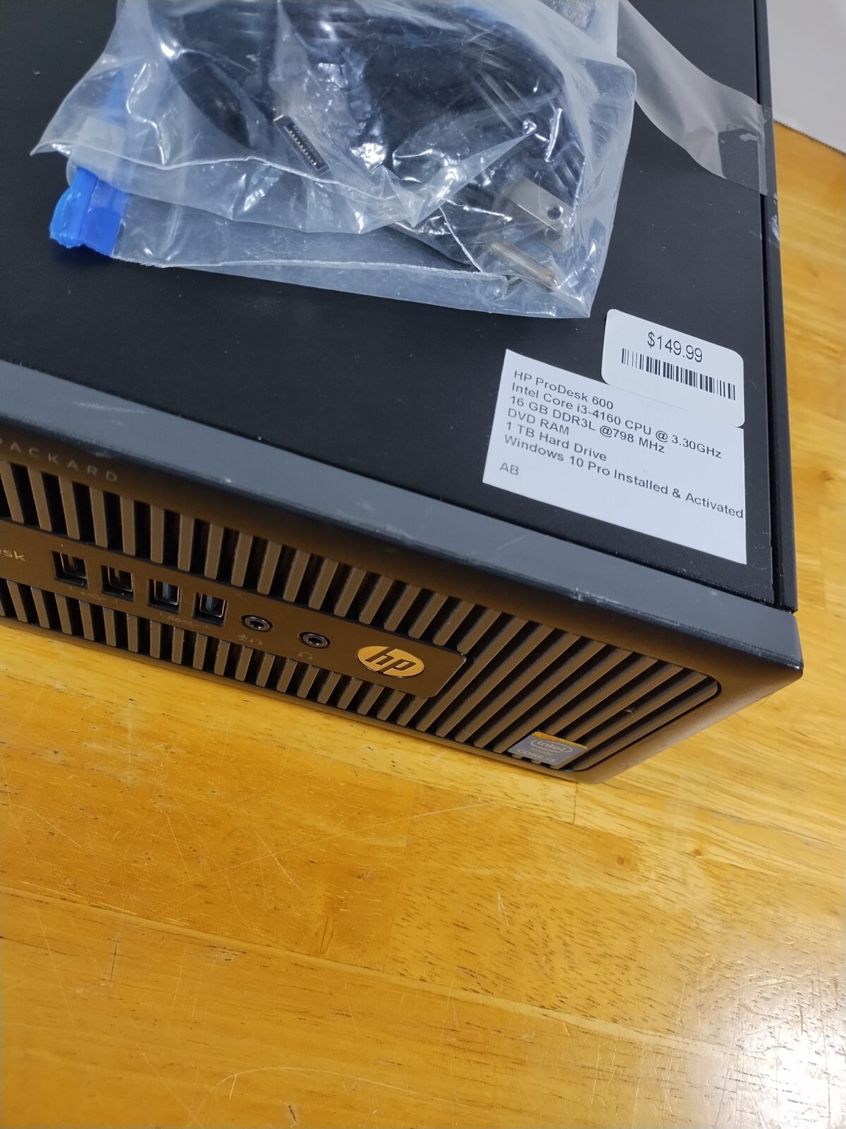 HP Prodesk 600 i3-4160 3.30GHz 16GB DDR3 L RAM 1tb HDD Windows 10 Installed