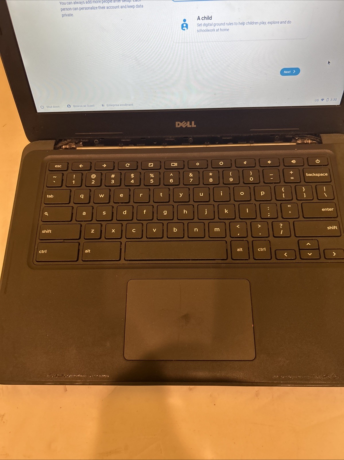 Dell Chromebook 13′ inch 3380 C3855 4GB Ram 16GB SSD **See Description**