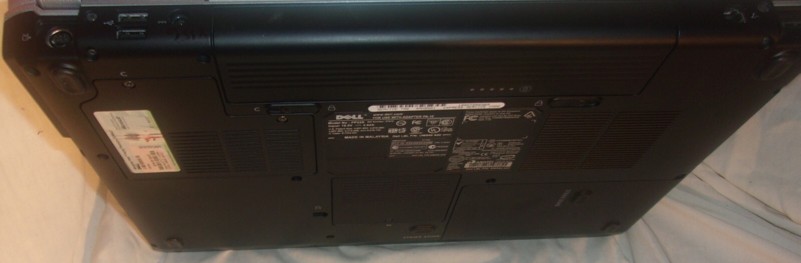 DELL INSPIRON 1720 LAPTOP WINDOWS VISTA POWERS ON NO PASSWORD NO CHARGER CORD