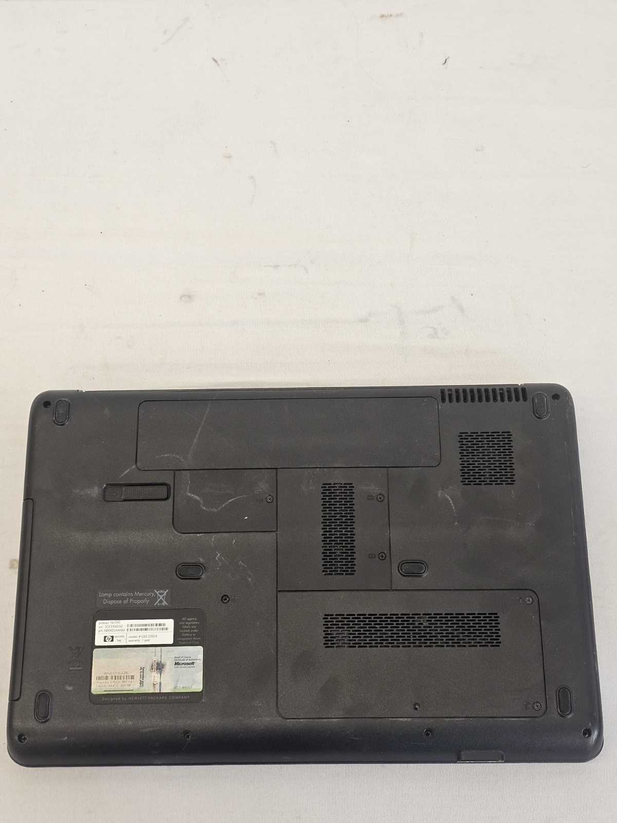 HP G60-235DX Laptop – 2GB RAM – WON’T BOOT – Parts/Repair – Read Desc.