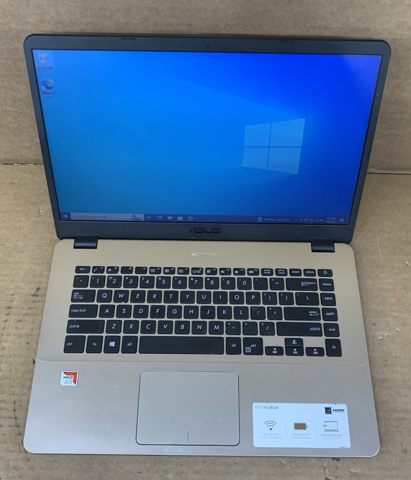 Asus Vivobook 15 X505B 15.6″ AMD A9-9420 RADEON 8GB DDR4 RAM 1TB HDD WIN 10P