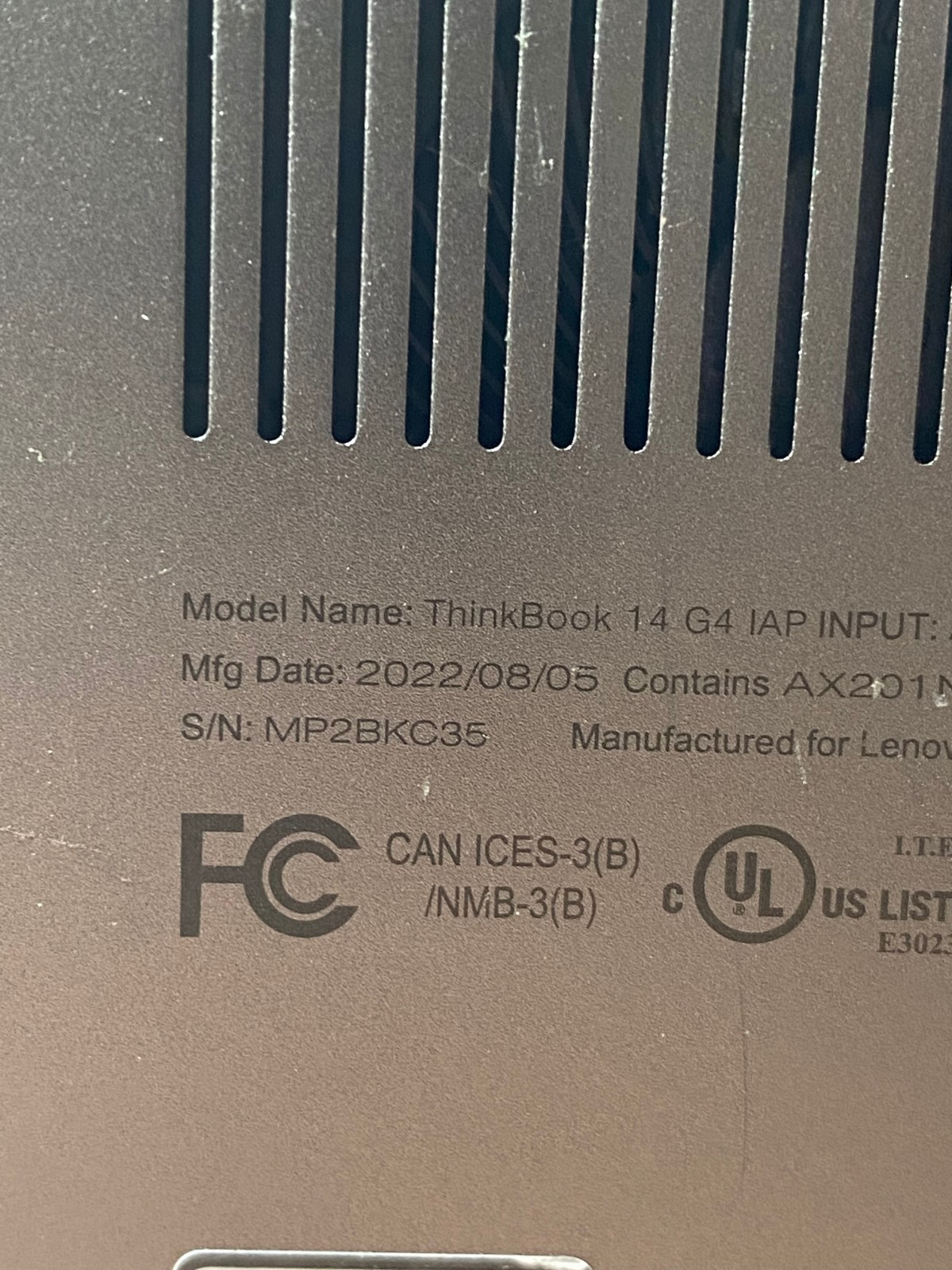 LENOVO THINKBOOK 14 G4 i5-1235U FOR PARTS