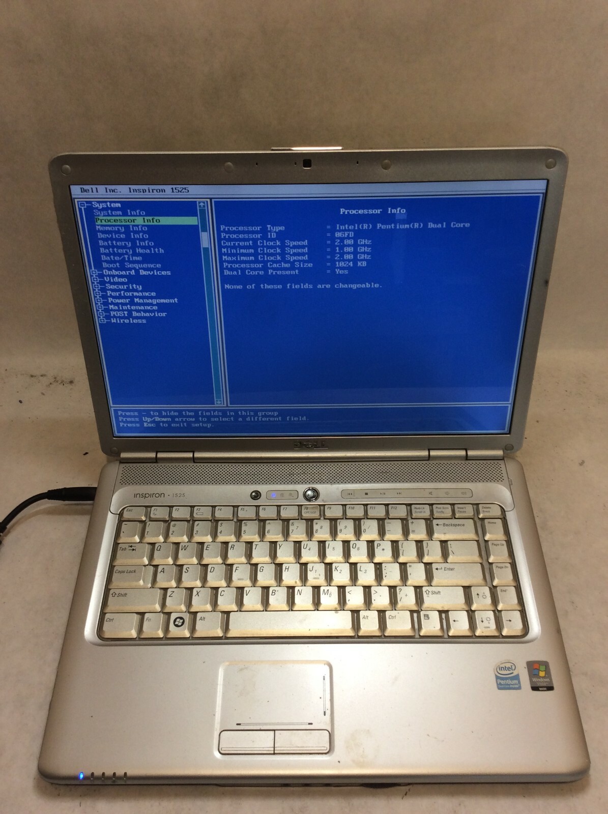 Green Dell Inspiron 1525 Laptop 15″ Intel Pentium READ DESCRIPTION -PP