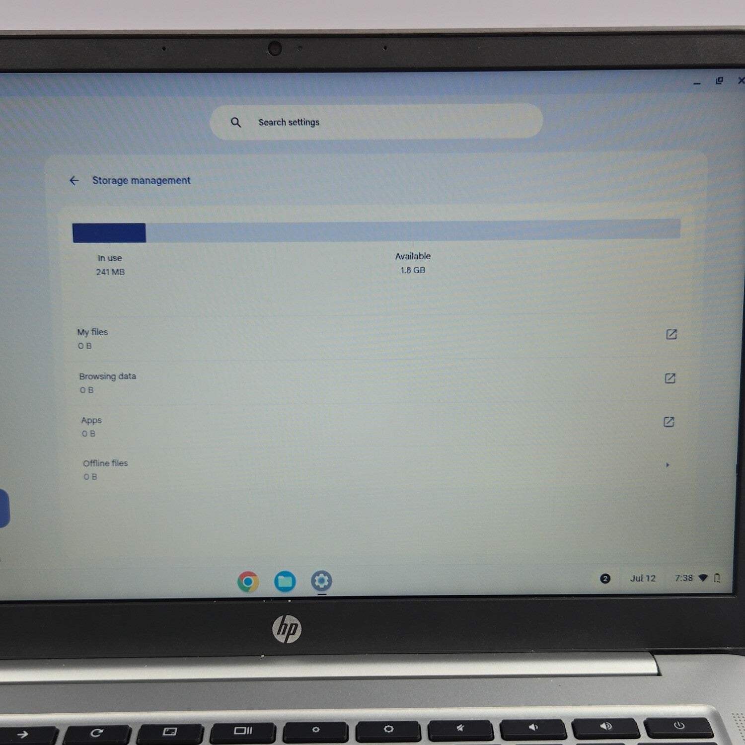 HP Chromebook 14A-NA0052TG 14″ Celeron N4120 1.1GHz 4GB RAM 64GB SSD