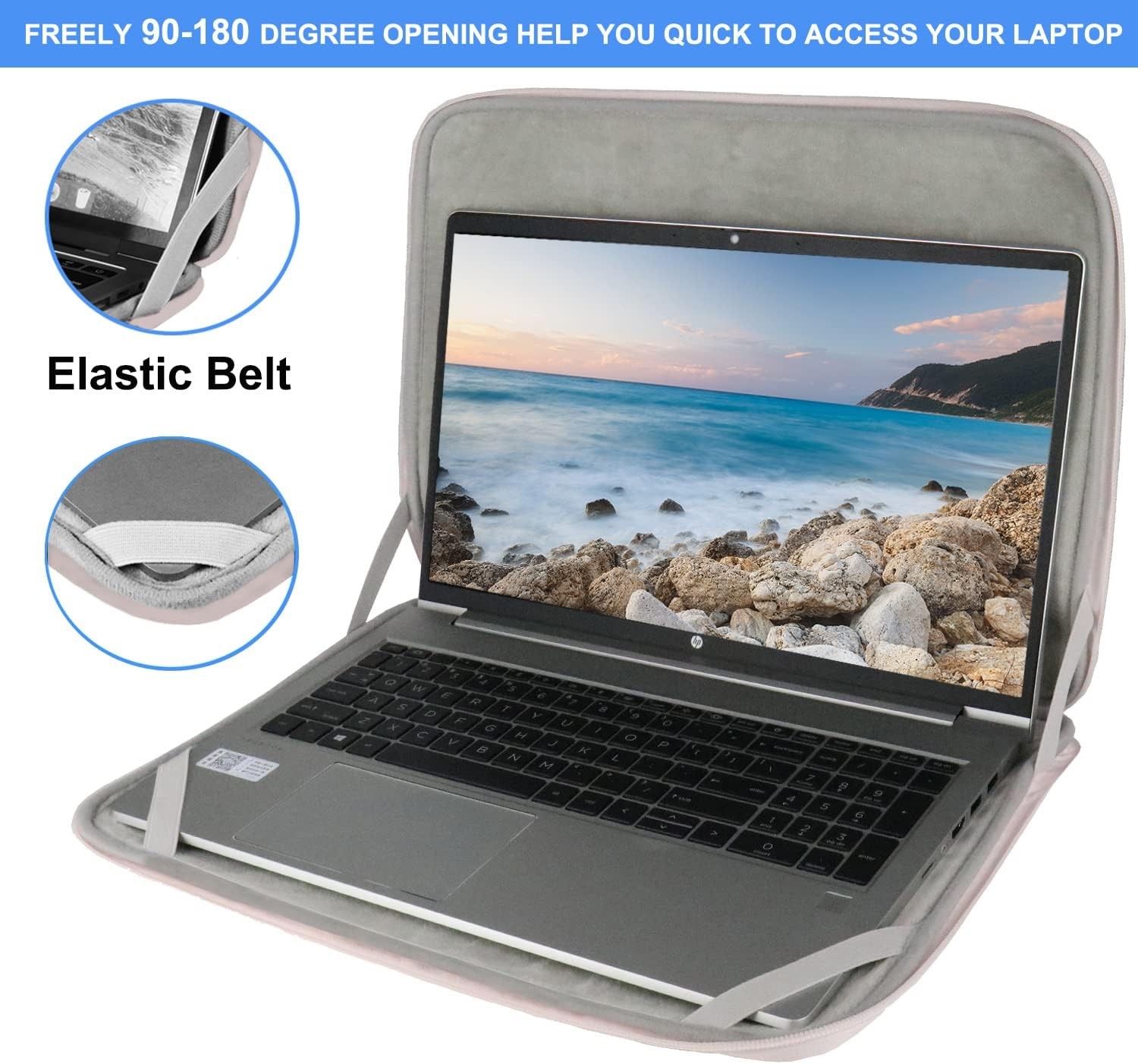Laptop Sleeve Case 15.6 Inch, Durable Shockproof Protective Cover for HP, ASUS,