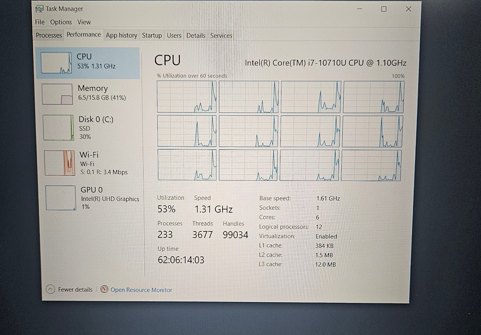 Lenovo ThinkPad X1 Carbon 7th Gen 14″ FHD I7-10710U 256GB 16GB W10