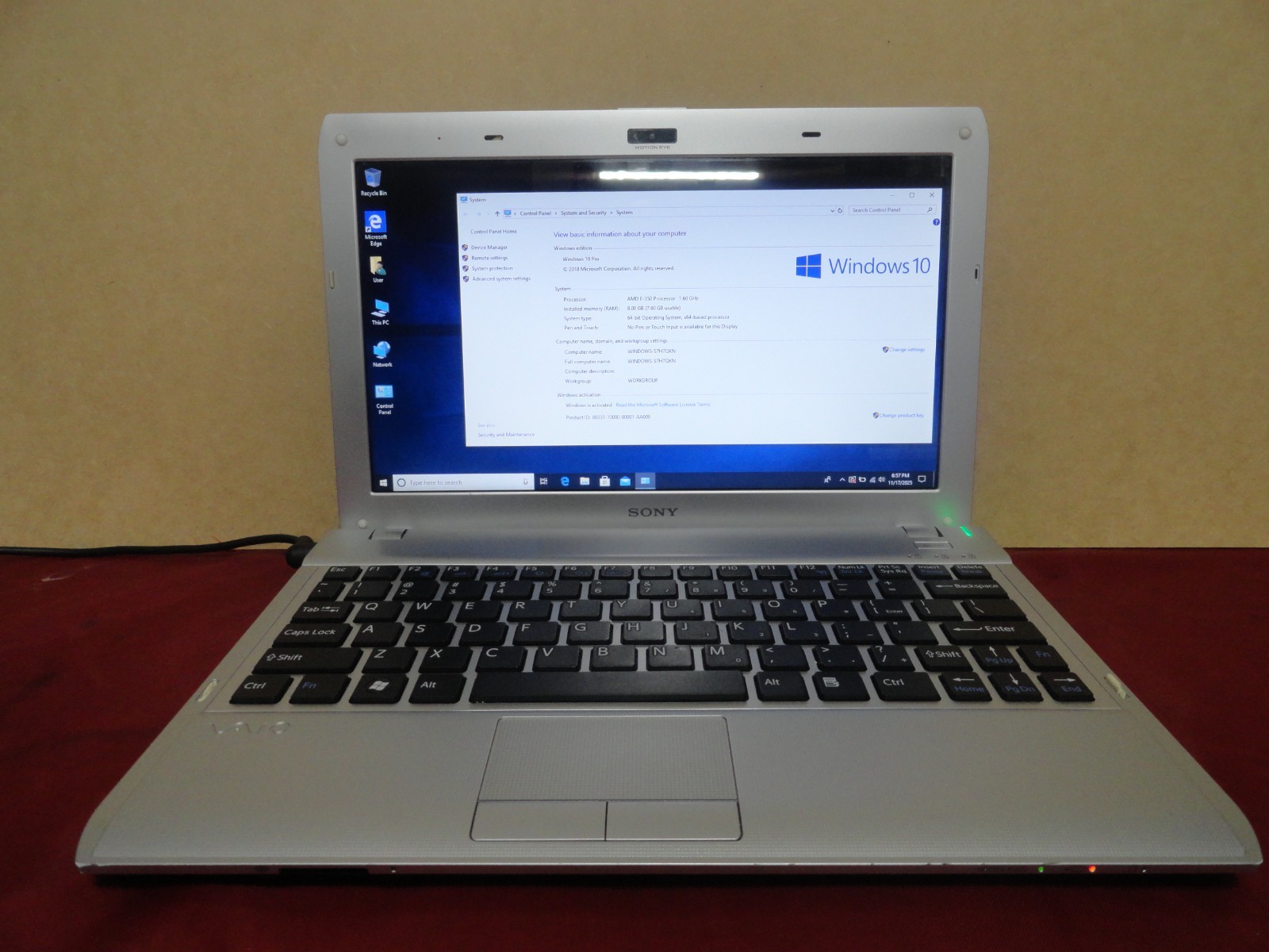 SONY VAIO PCG-31311L LAPTOP