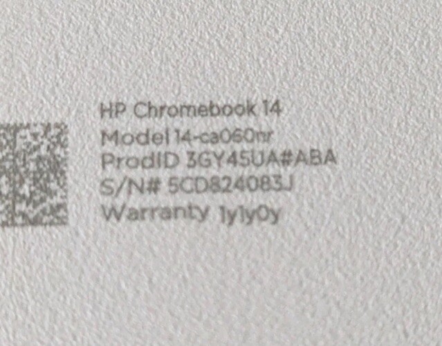 HP Chromebook Laptop Notebook Snow White 14 FHD
