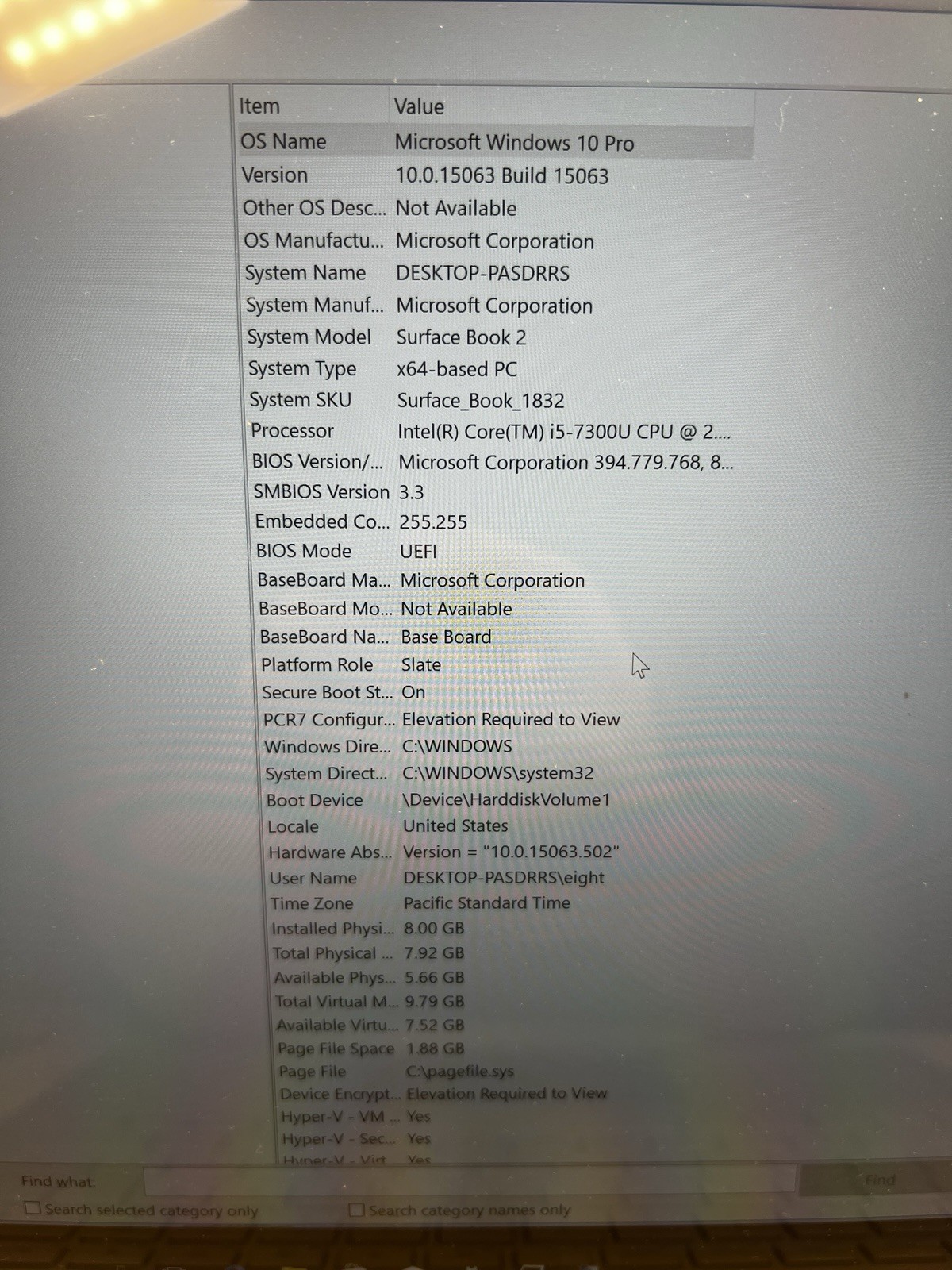 Microsoft Surface Book 2 Model 1832 I5-7300 256SSD