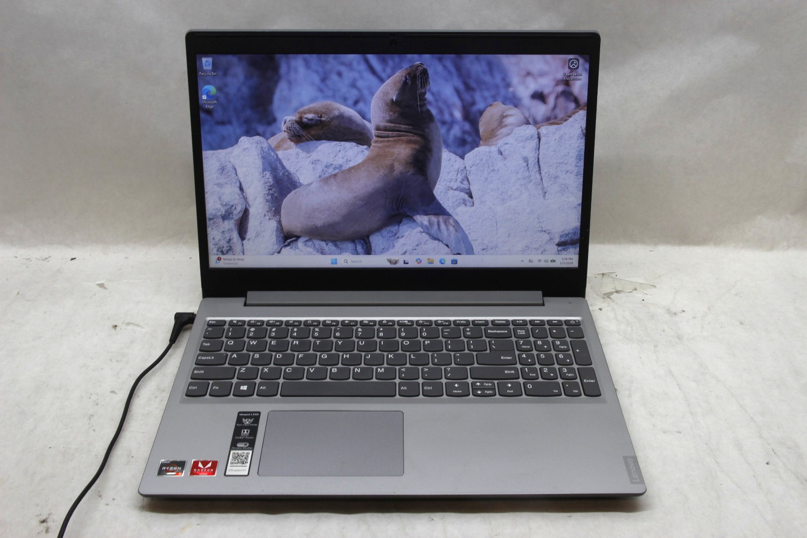 Lenovo IP L340-15API 15.6″ Laptop AMD R5 3500U 8 GB RAM 256 GB SSD No Charger
