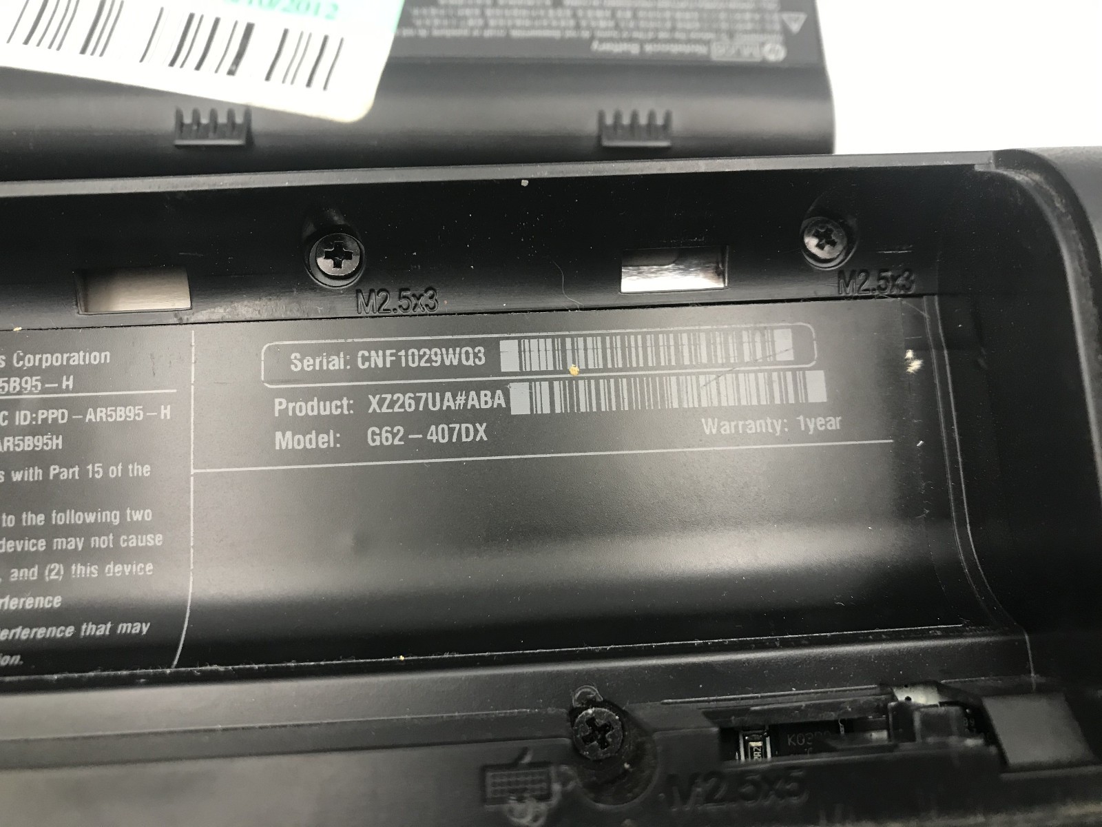HP PAVILION G62 407DX – FOR PARTS/BROKEN LCD – AMD PHENOM II – 4GB RAM -READ- BB