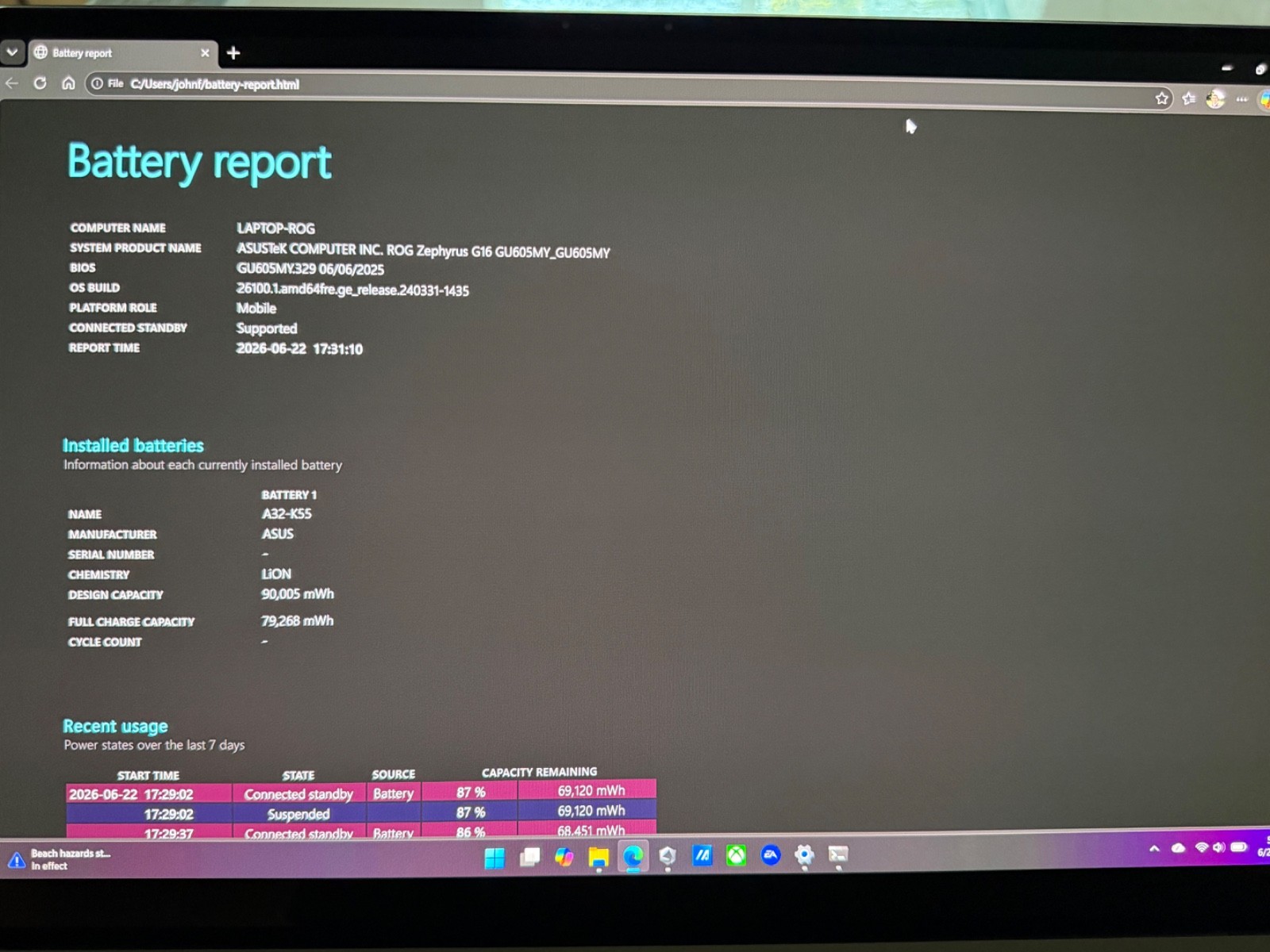 ASUS ROG Zephyrus G16 GU605MY 16″ Core Ultra 9 185H 32GB RAM 2TB SSD RTX 4090
