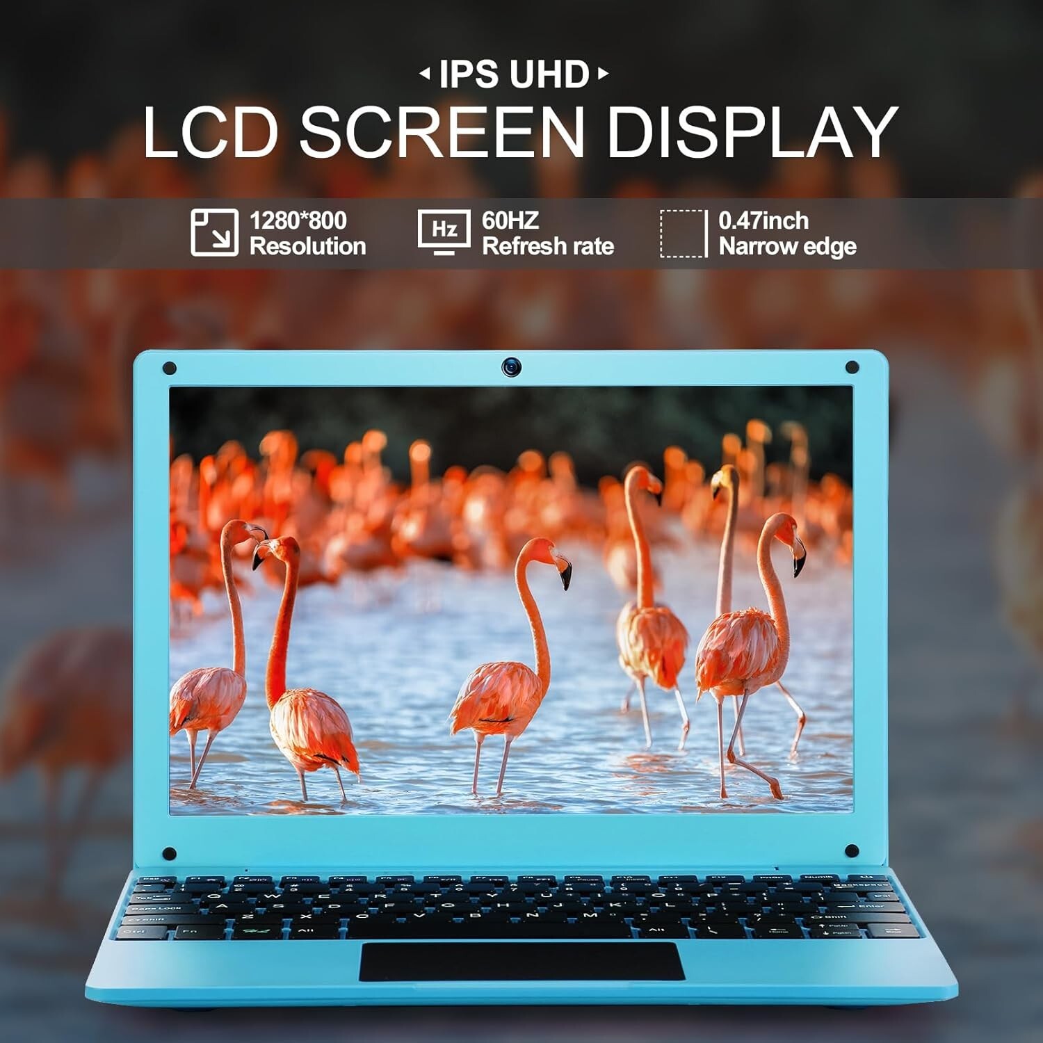 Portable 10.1” Laptop Computer Quad Core Android 12.0 Netbook 2G RAM+64GB ROM