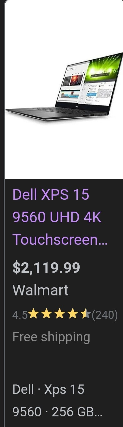 Dell XPS 9560 15.6″ Laptop/Intel i5-7300HQ/8GB Ram/1TB HDD+32GB SSD/GTX 1050/W10