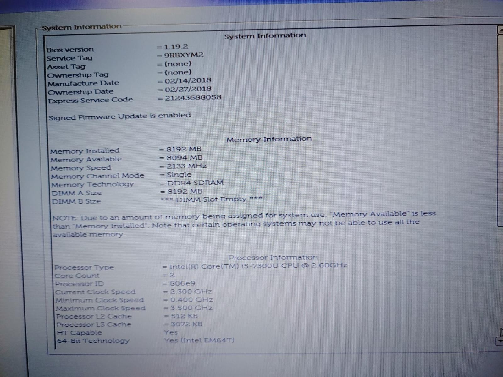 Dell Latitude 5480 14″ i5-7300U✔8GB RAM✔256GB SSD✔ *NO BATT/NO OS/NO AC* *READ*