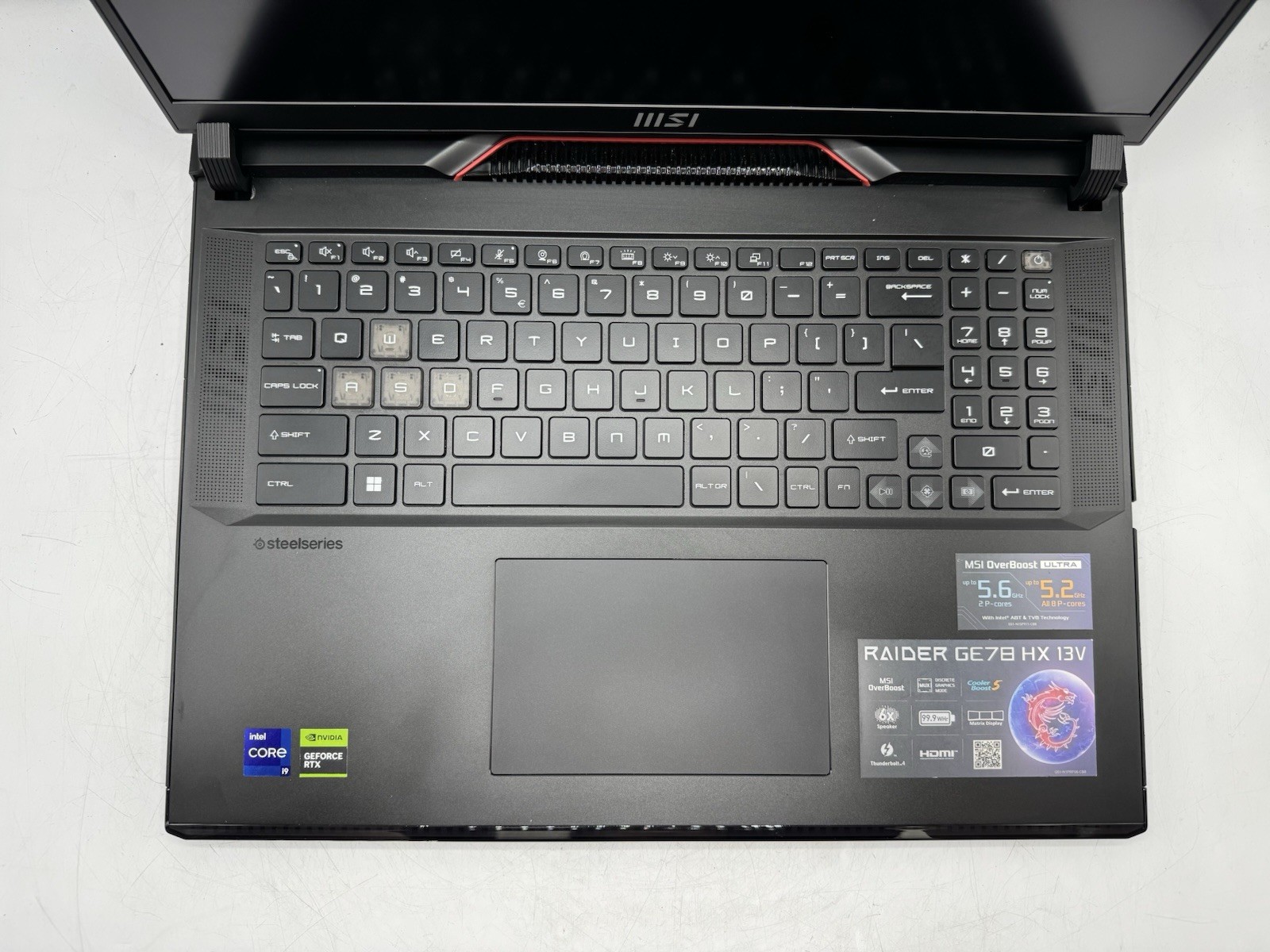 MSI Raider GE78 HX 13V Gaming Laptop – i9-13980HX – RTX 4070 – 32GB RAM –2TB SSD