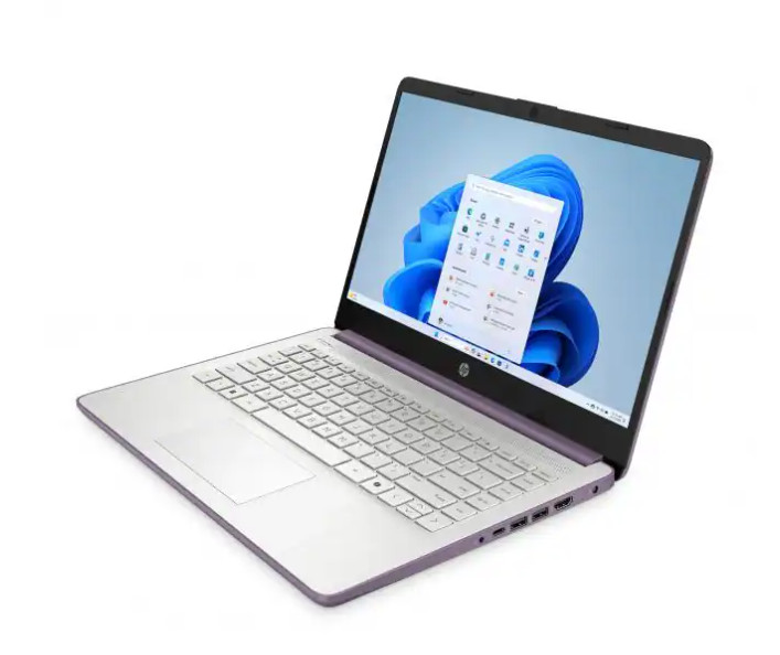 HP 14 Touchscreen Laptop Intel N150 4GB RAM 128GB SSD Winter Lavender + HP Mouse