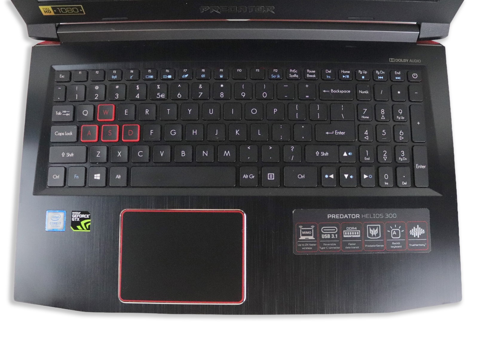 Acer Gaming Laptop Intel i7-7700HQ 16GB DDR4 512GB SSD+ 1TB HDD NVIDIA GTX 1060