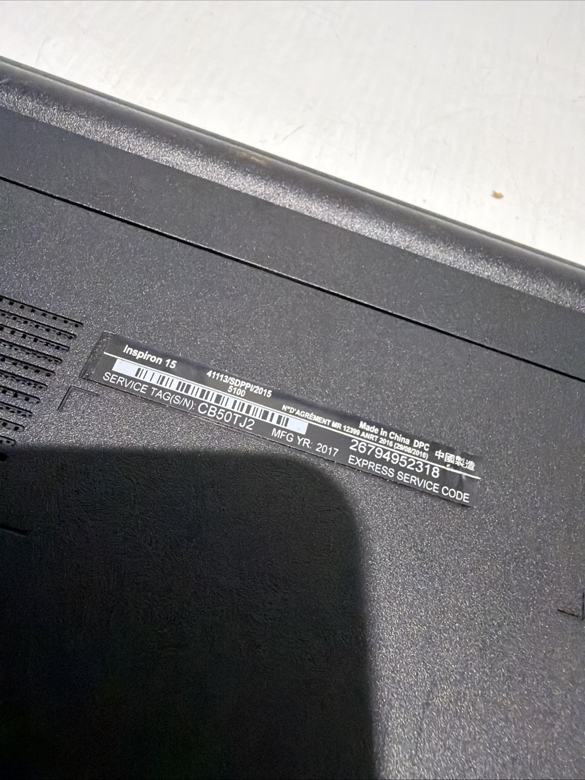 Dell Inspiron 15-3552 Laptop Celeron N3060 4gb Ram No Drives Boots Bios /Beeping