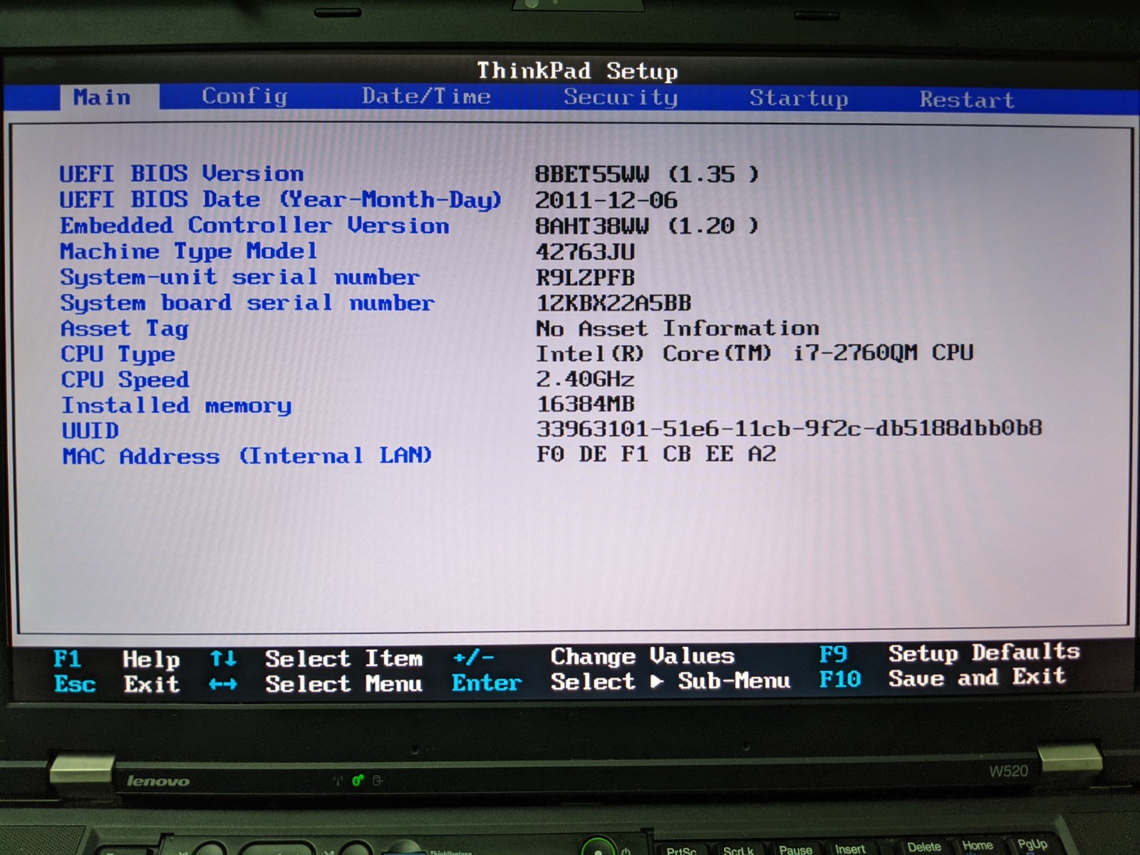 Lenovo ThinkPad W520 15.6” Laptop Intel i7-2760QM 16GB RAM 240GB SSD Win 10 Pro