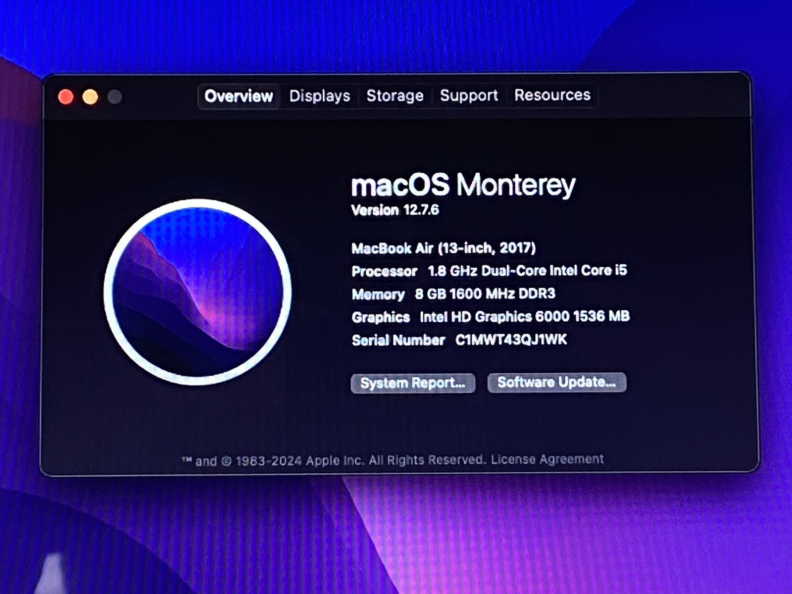 Apple MacBook Air 2017 A1466 13.3″ i5-5350U 8GB RAM 128GB SSD *Read* – CLP42A