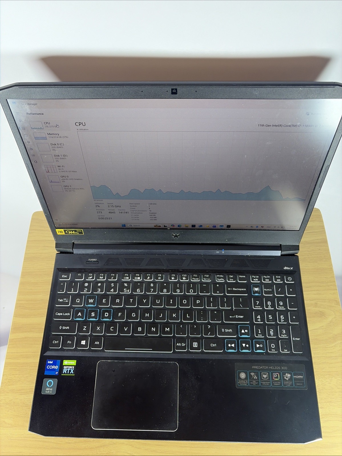 Acer Predator Helios 300 (1.5 TB SSD, Intel Core i7-11800H, 4.60 GHz, 32GB…
