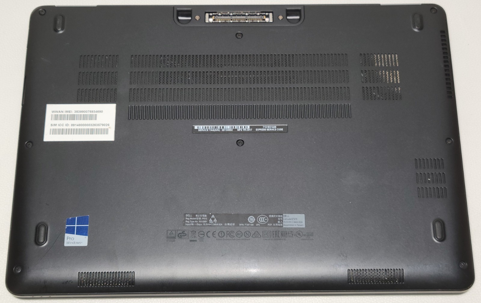 Dell Latitude E7470 i7-6600U 8GB RAM 256GB SSD NO ADAPTER (UID MEF3C02CDD)