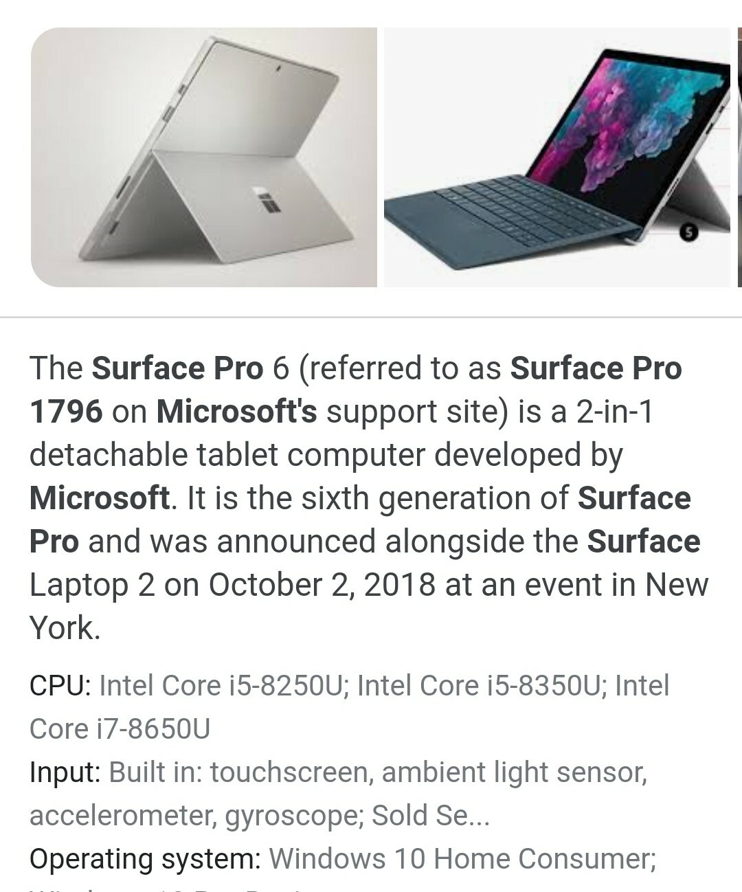 Microsoft Surface Pro (256 GB, Intel core i7 7th Gen., 2.50 GHz, 8 GB) Laptop -…