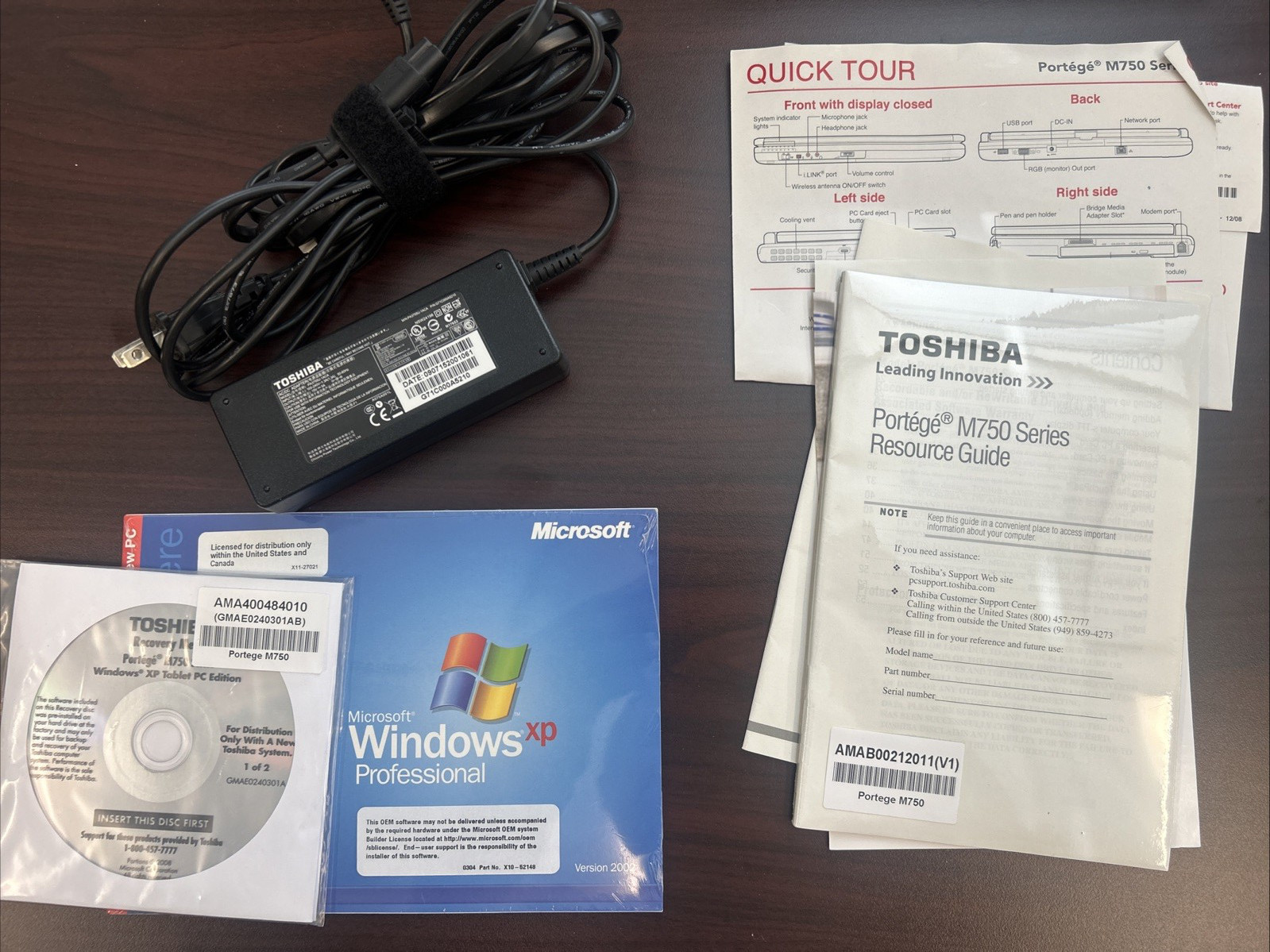 Toshiba Portege M750-S7212 12.1 LCD Touchscreen Tablet C2D 2.4Ghz 2GB 160GB
