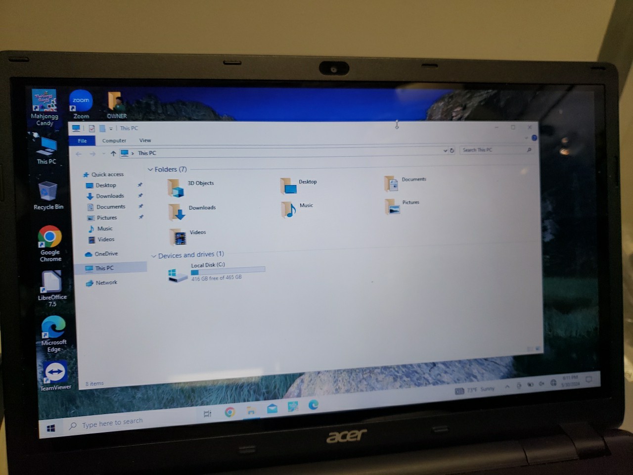 Acer Aspire E5-571P-55TL QUAD i5-4210U 1.7GHz 4GB WIN 10 NO POWER CORD FREE SHIP