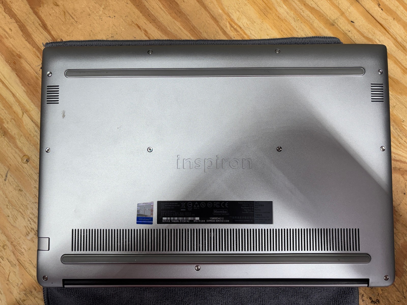 Dell Inspiron 7560 Laptop 15.6″ i7-7500U 8GB 240GB SSD Windows 11 w/Charger