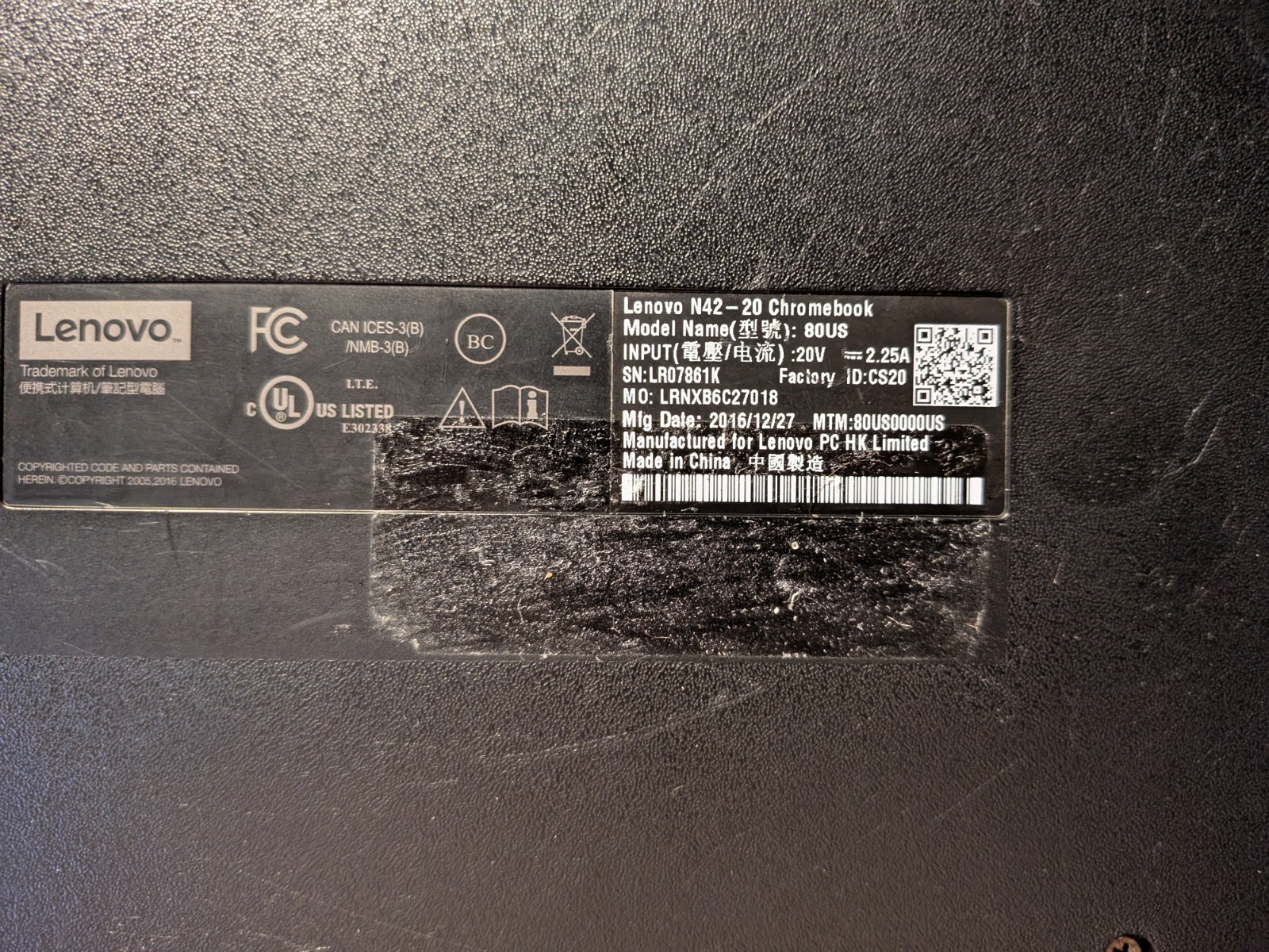 LEVONO N42-20 Chromebook 14″ Intel Black