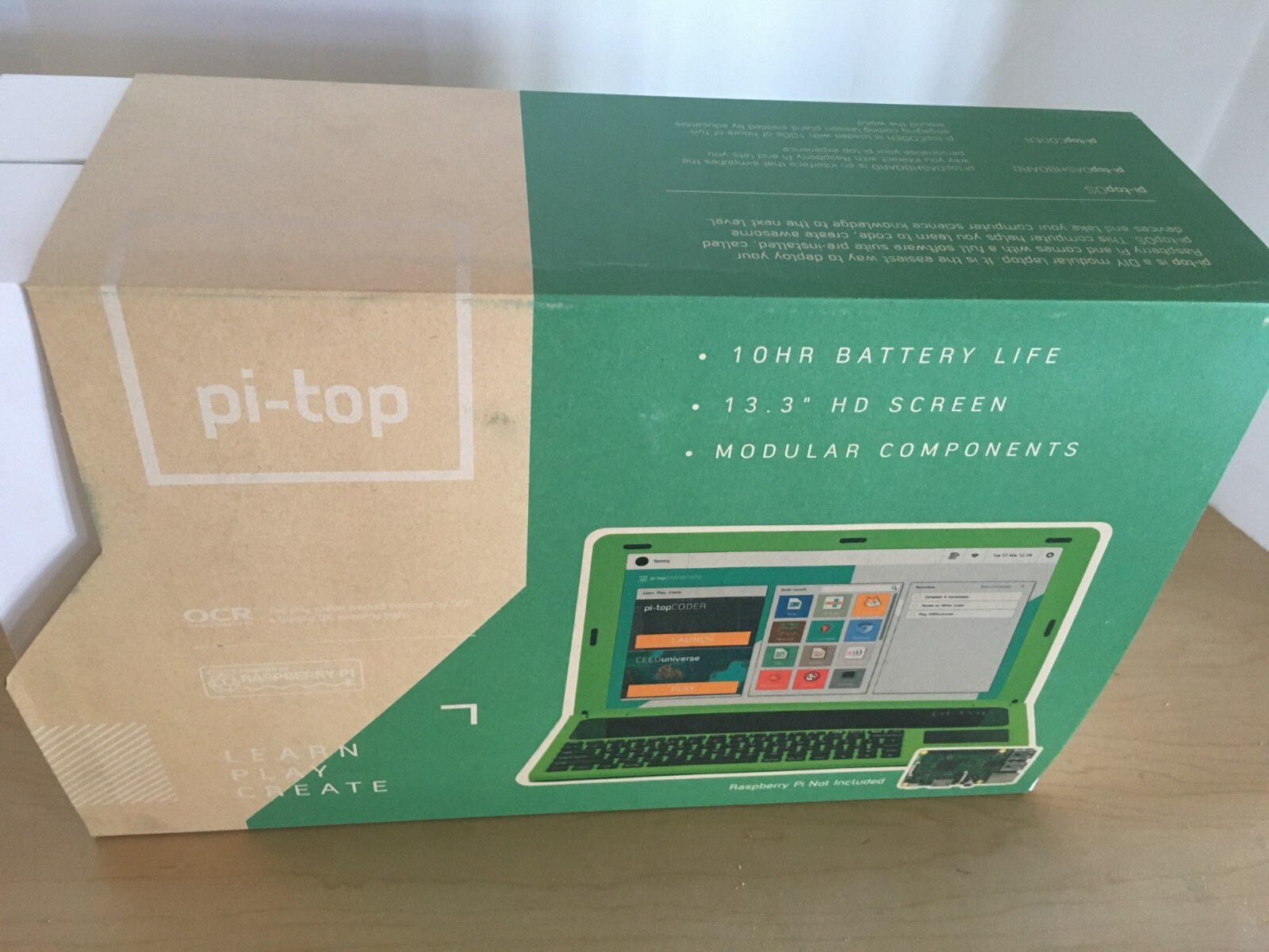 Pi-Top Laptop Development Kit, Keyboard – Green – USA 13.3in, PiTop Hub, & more!