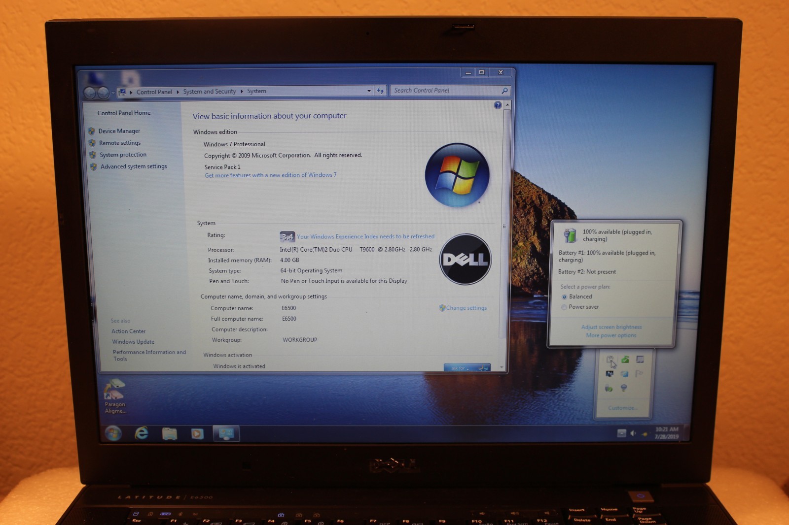 Dell E6500 (2.53GHz/2GB/160GB/CDRW-DVD) WXGA Windows 7 PRO or 10 PRO 64-Bit