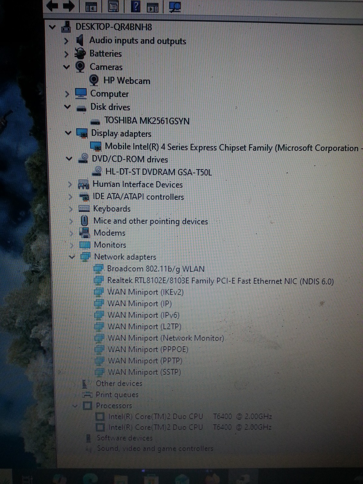 HP DV5 1235DX 15″ Laptop Intel 2GH, 4Ram, 250HDD, Windows 10 PRO
