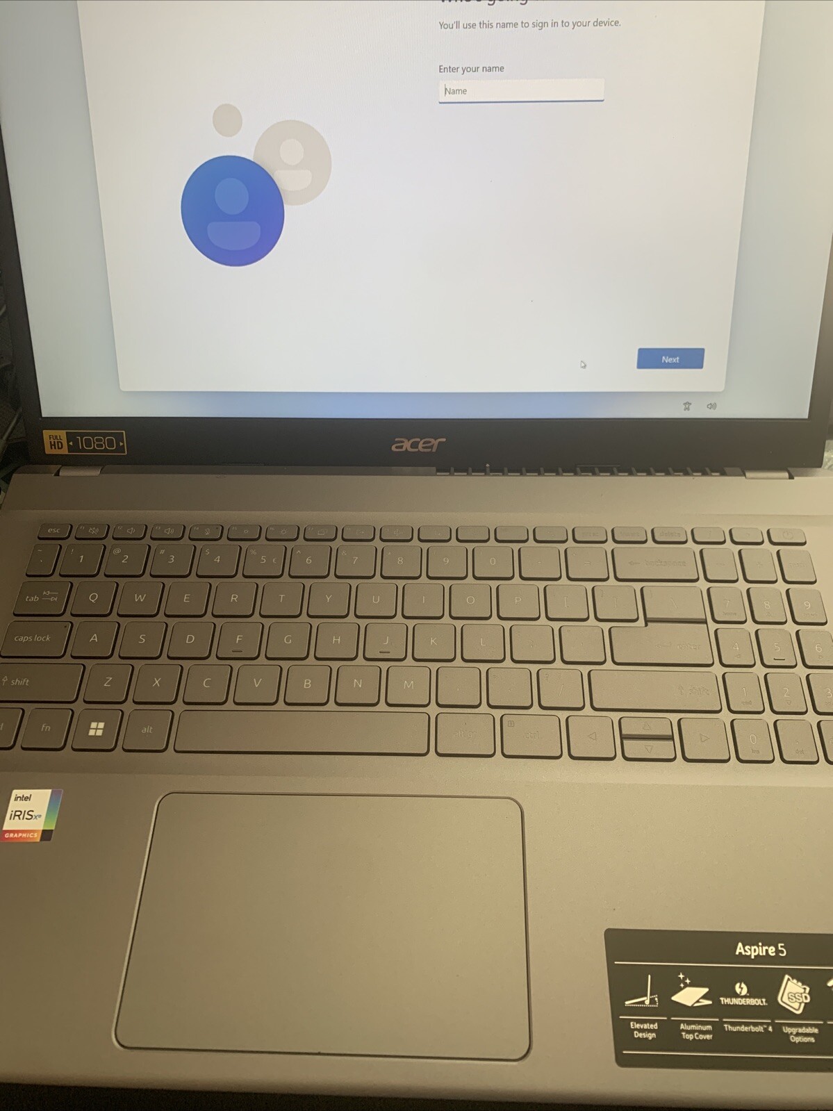 Acer Aspire 5 15.6Full HD Laptop, Core i5-1235U, 8GB RAM, 512GB SSD, Win 11 Home