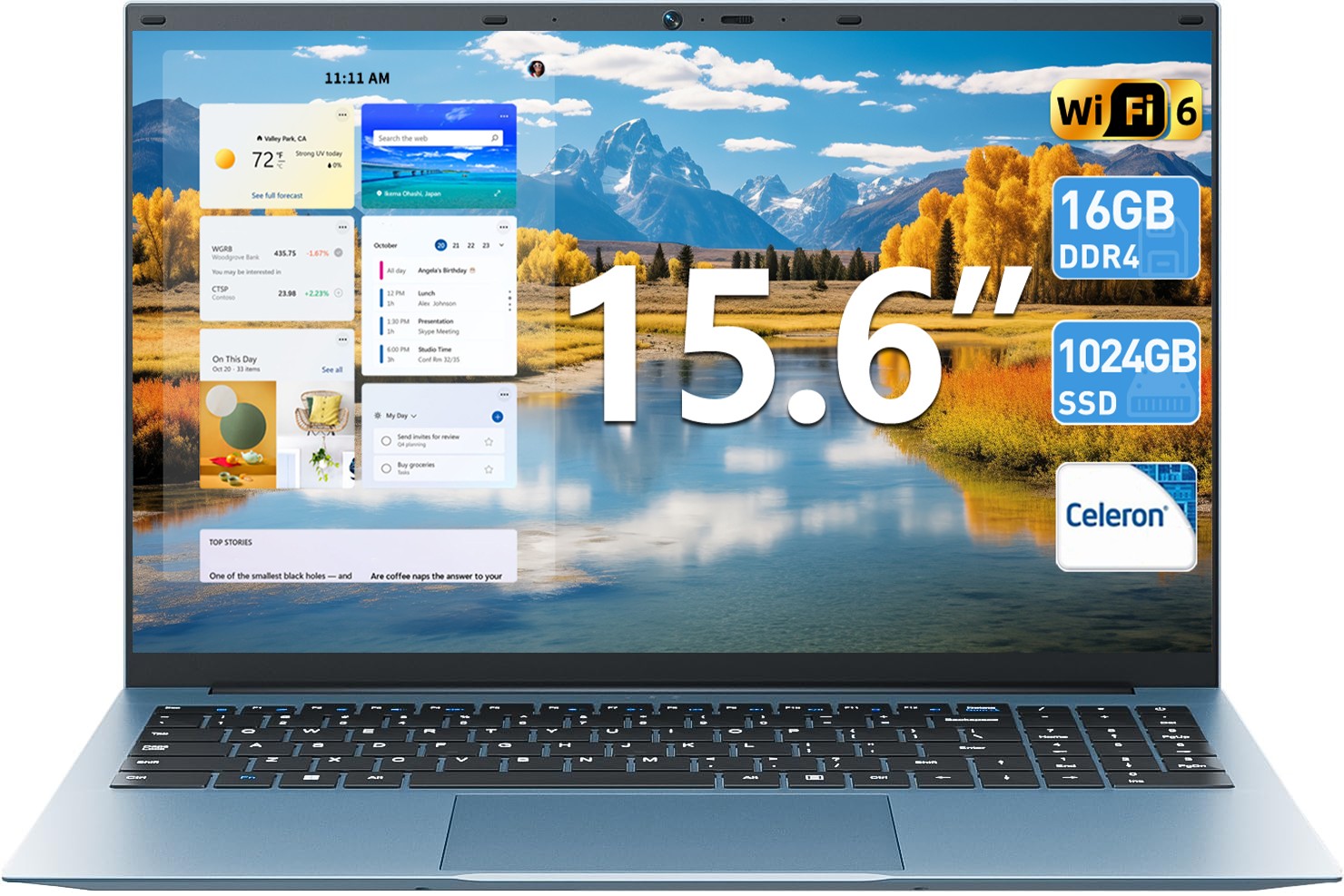 NEW SGIN 15.6″ Laptop 16GB RAM 1TB SSD Win11 Pro Intel N5100 HDMI Office 365