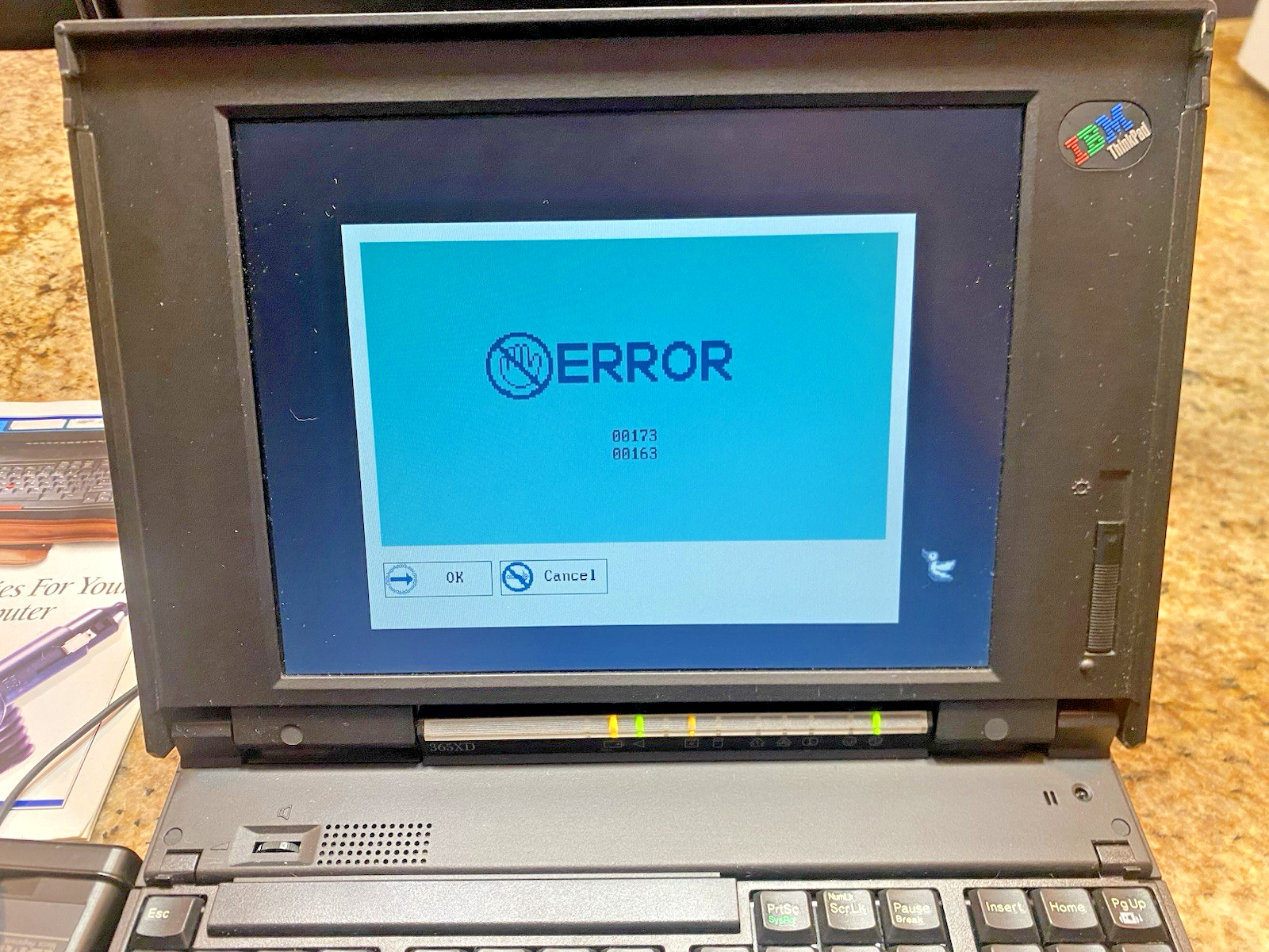 Rare Vintage IBM ThinkPad 365X  LAPTOP WINDOWS 95