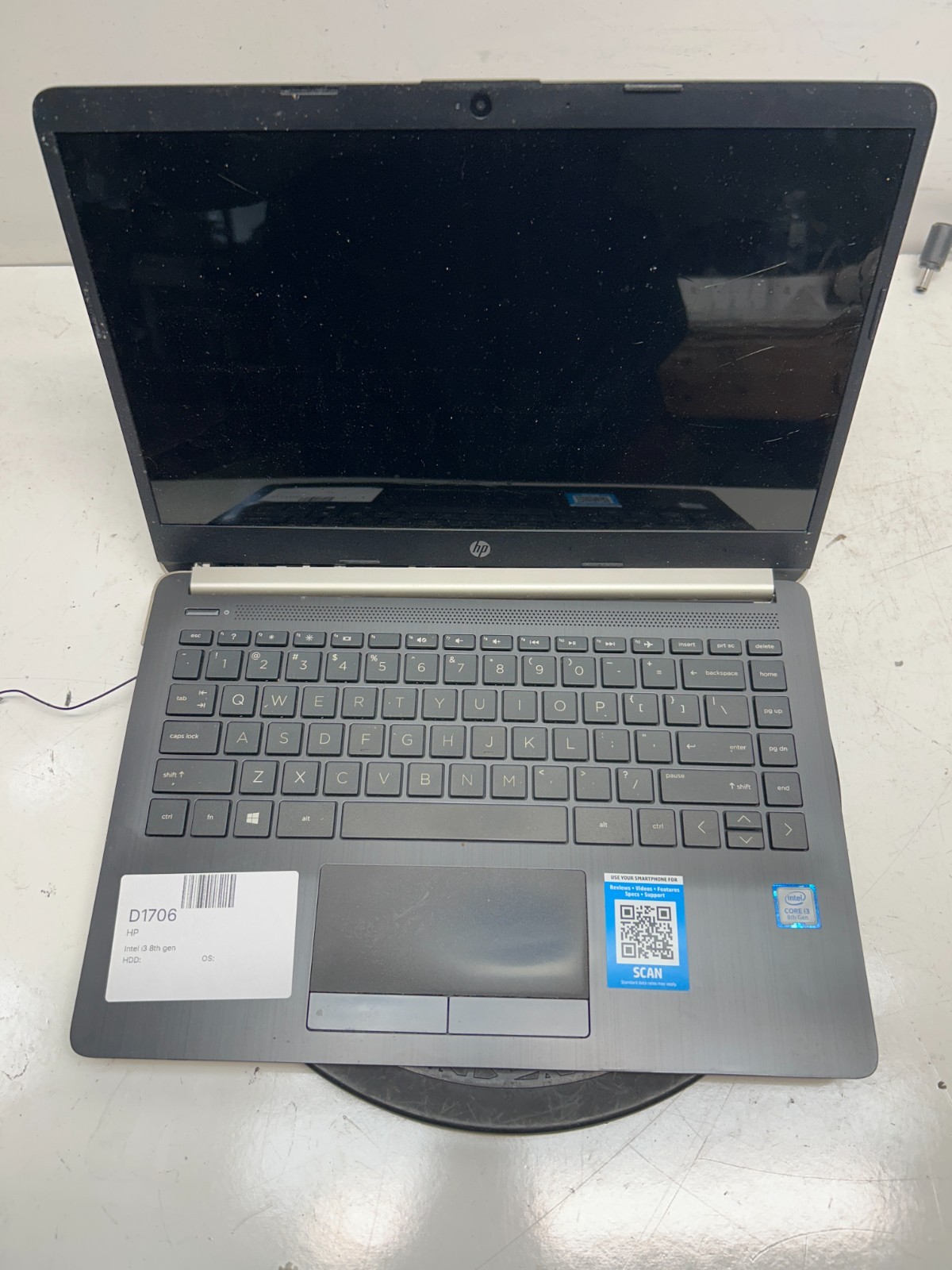 HP Laptop Intel i3 8th Gen NO HDD