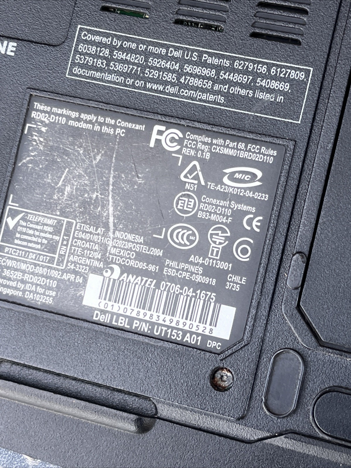 Dell Inspiron 1501 AMD Athlon 64 X2 Untested,